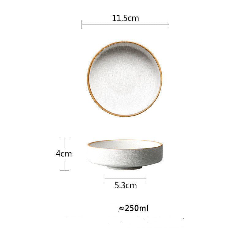 Assiette creuse & Bol en céramique "Kuroto"
