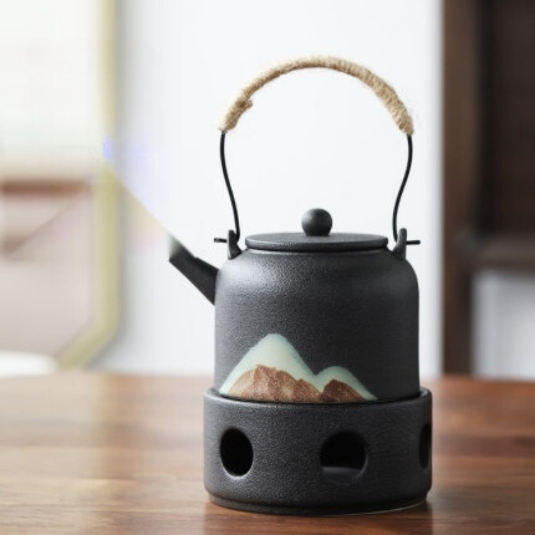 Japanese teapot with "Mountain" stove