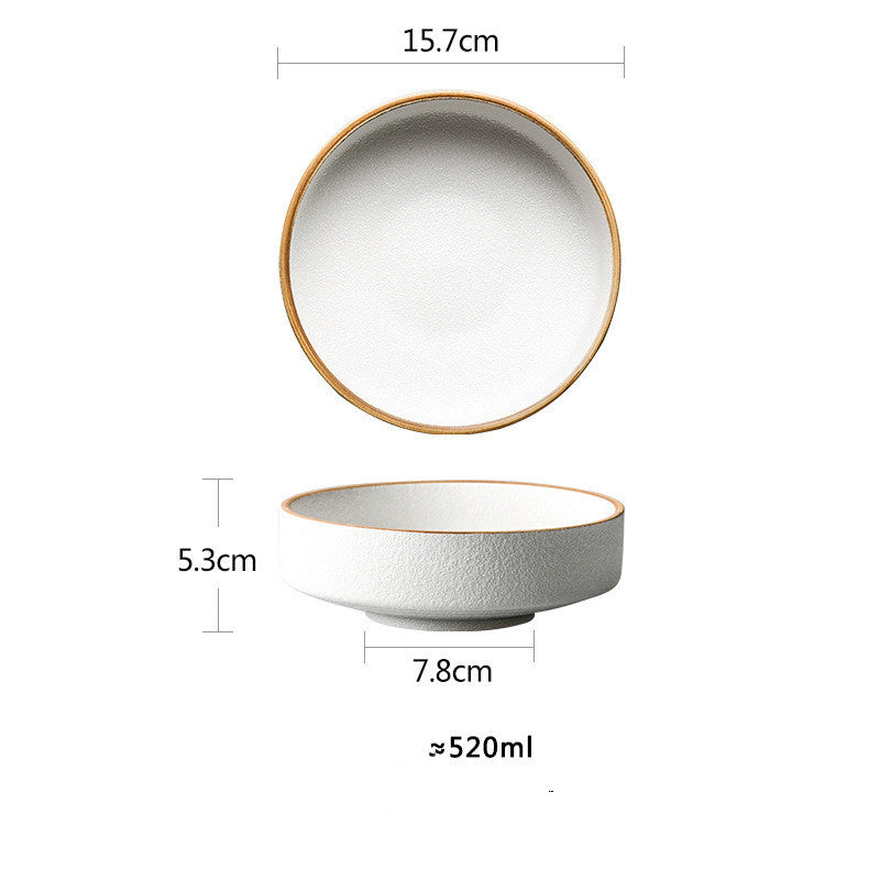 Assiette creuse & Bol en céramique "Kuroto"