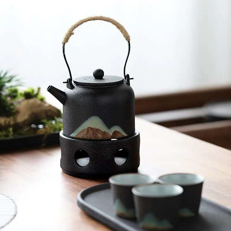 Japanese teapot with "Mountain" stove