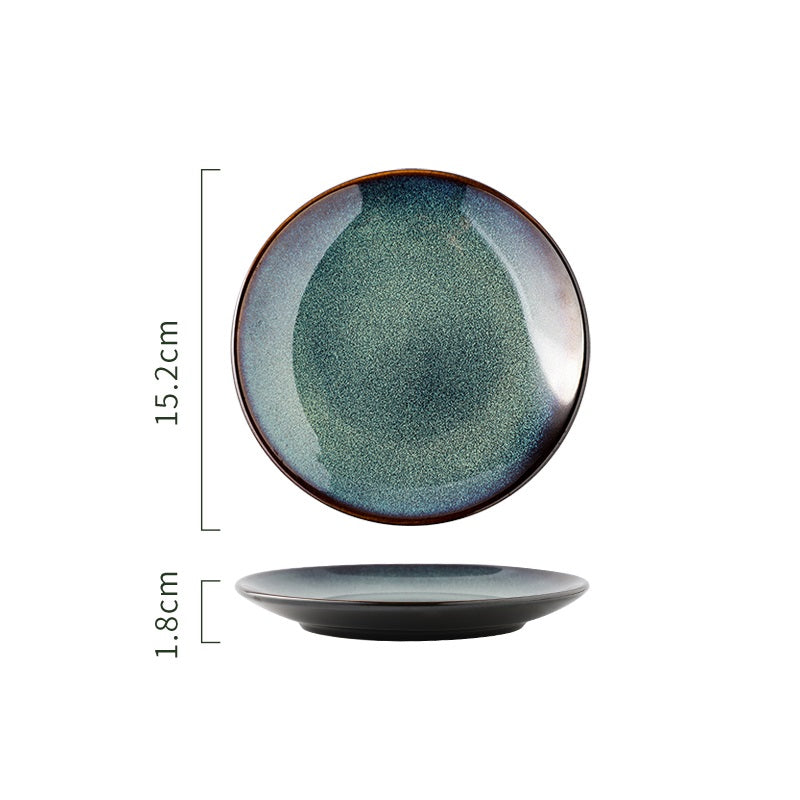 Blue ceramic plate "Mihara"