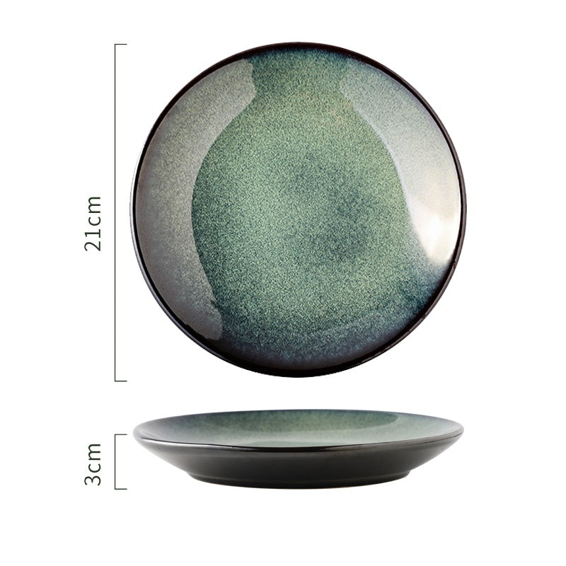 Blue ceramic plate "Mihara"