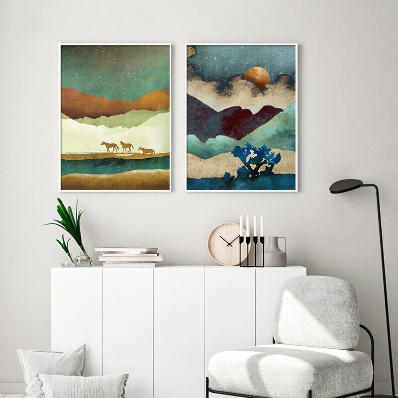 Japanese poster - "Ochre Mountain"
