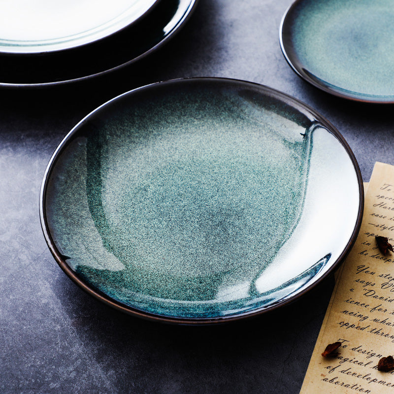 Blue ceramic plate "Mihara"