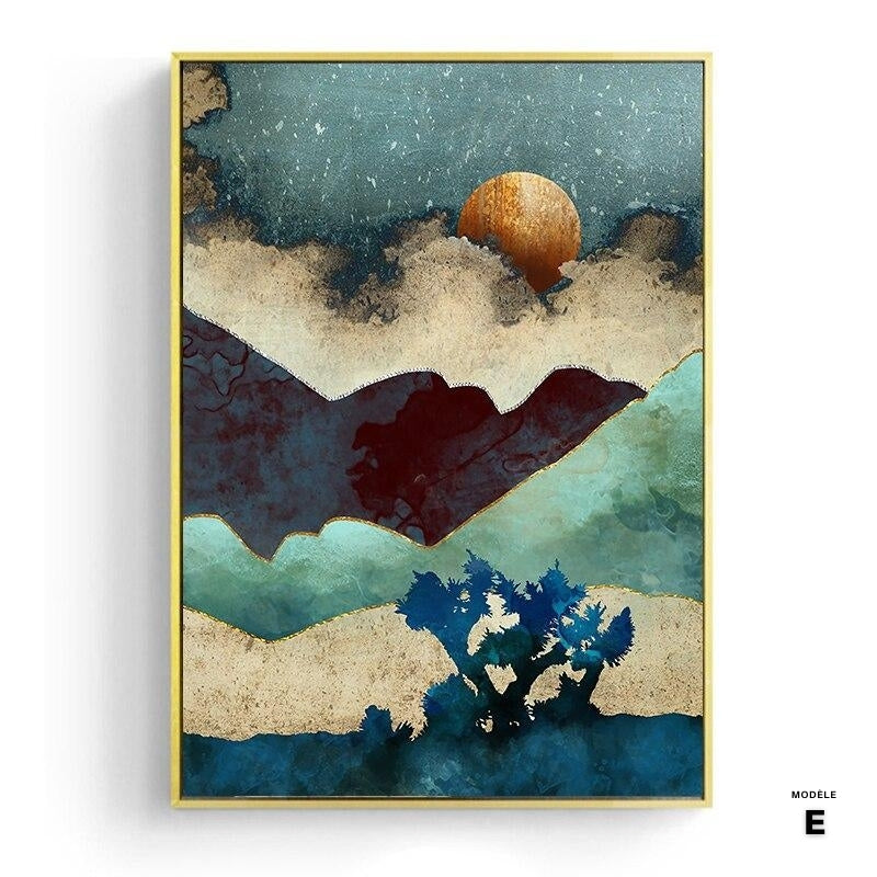 Japanese poster - "Ochre Mountain"