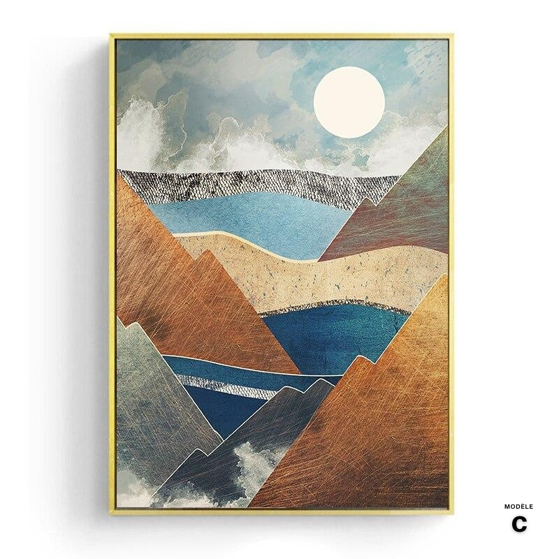 Japanese poster - "Ochre Mountain"
