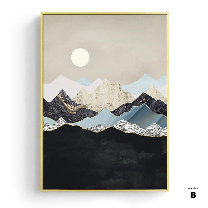 NEW || Japanese poster - Abstract landscape, "Blue Desert"