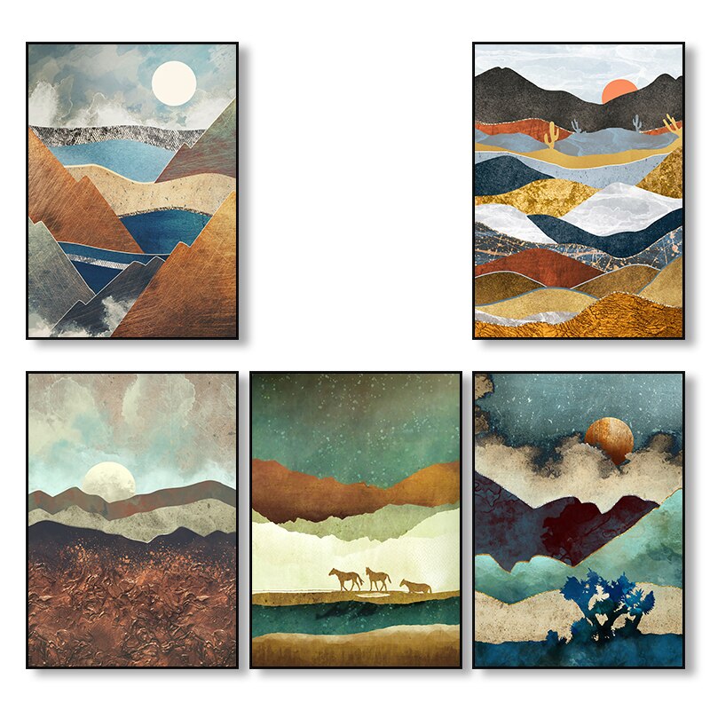 Japanese poster - "Ochre Mountain"