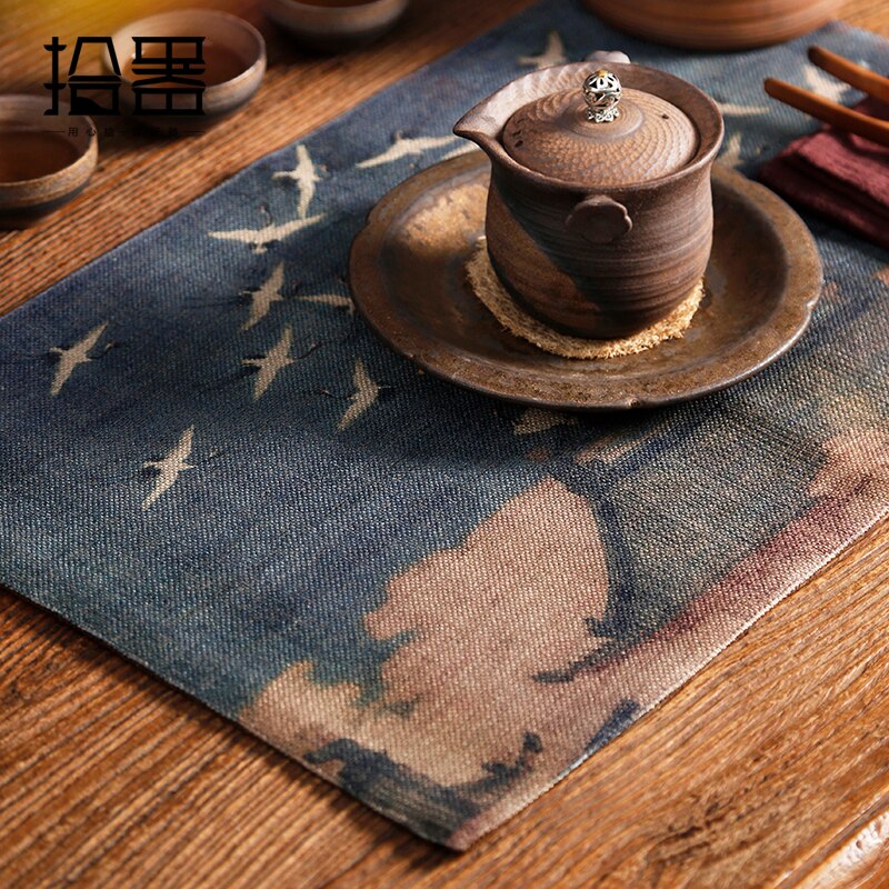 Set de table japonais vintage en toile