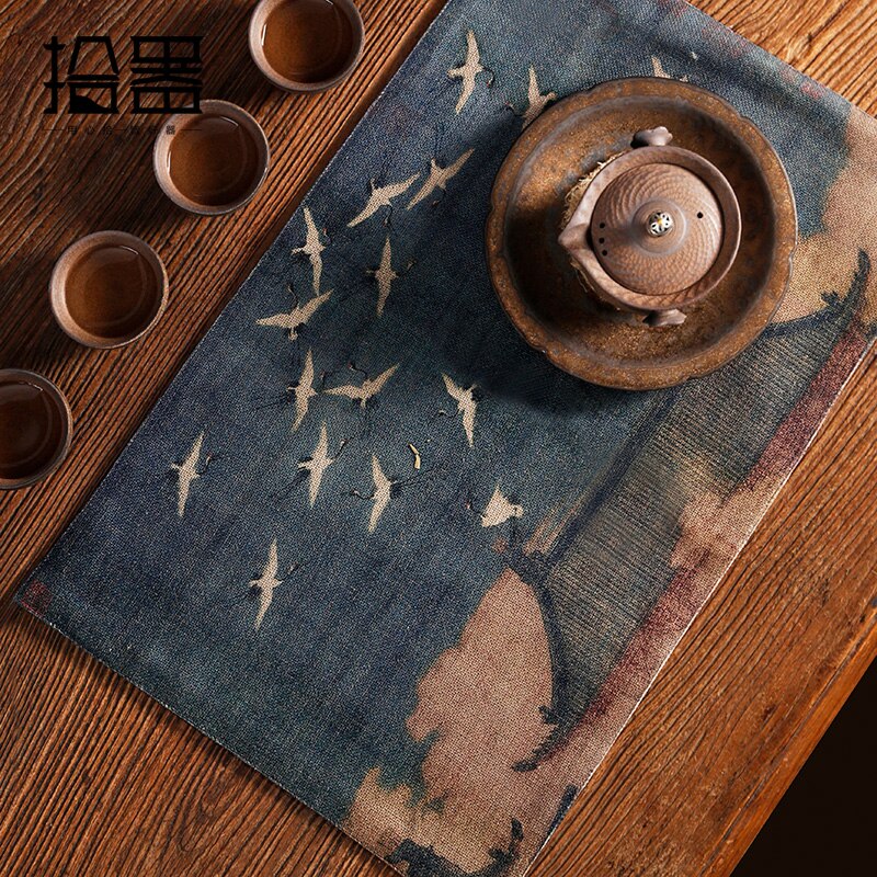 Set de table japonais vintage en toile