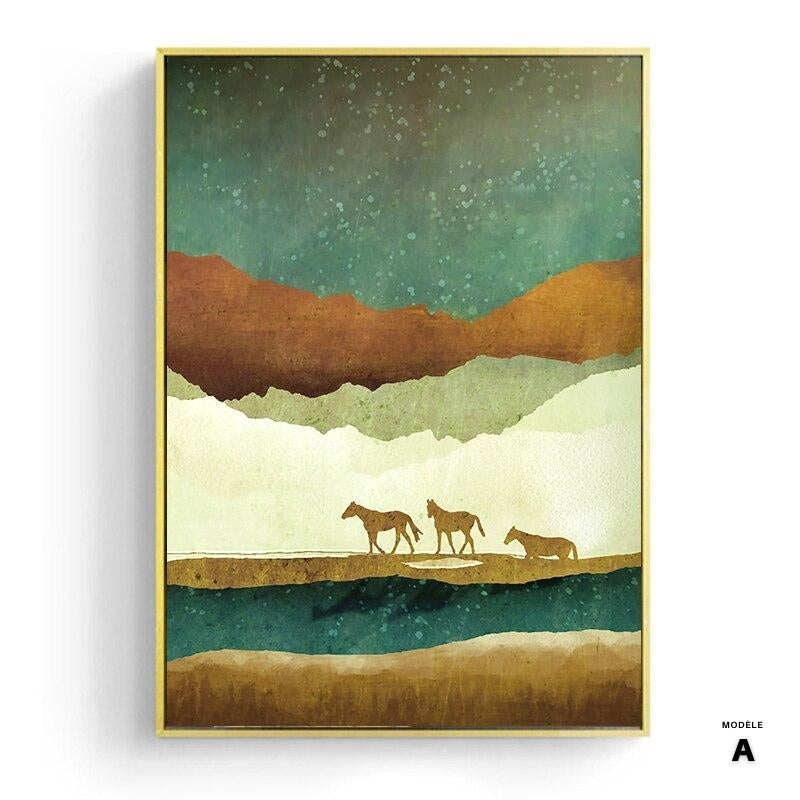 Japanese poster - "Ochre Mountain"