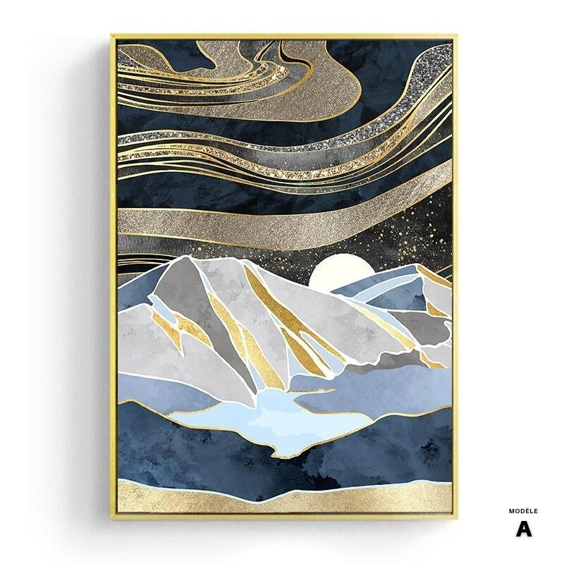 NEW || Japanese poster - Abstract landscape, "Blue Desert"