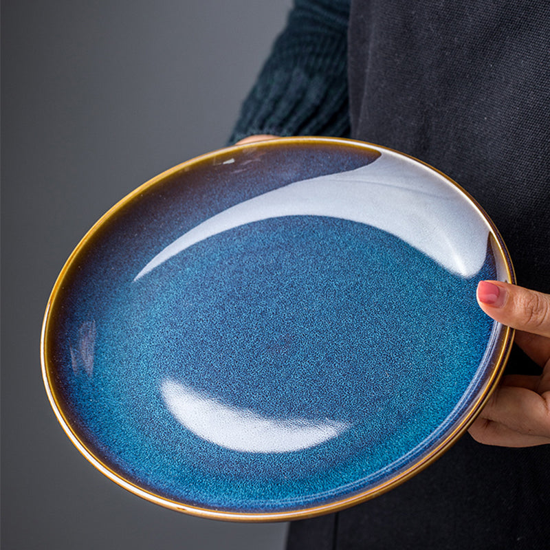 Japanese ceramic plate "Tatsuzo"