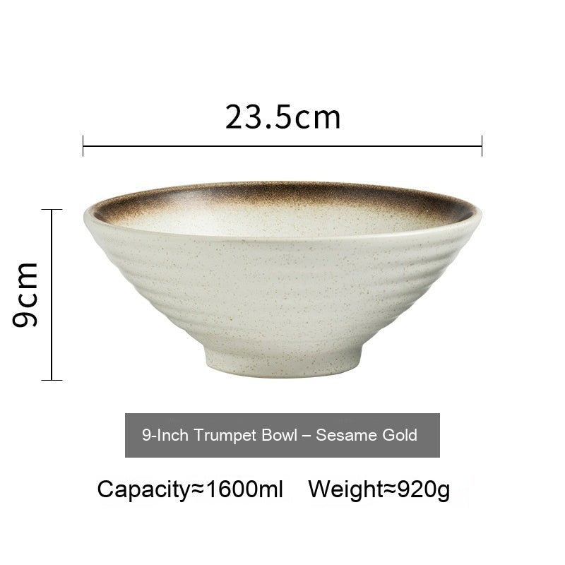 Japanese Style Ceramic Bowl Household Large Ramen Creative Tableware