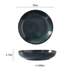 "Middonaitoburū" Japanese Deep Plate