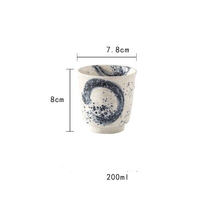 Tasse japonaise en céramique dessinée main « Tsukuda »