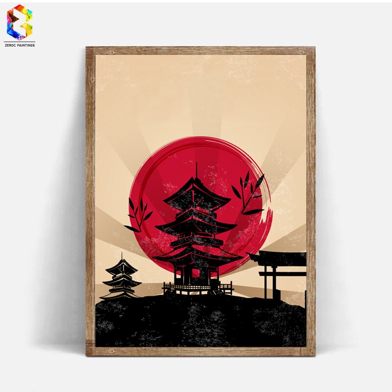 Japanese posters in the "Ink Drawing" style