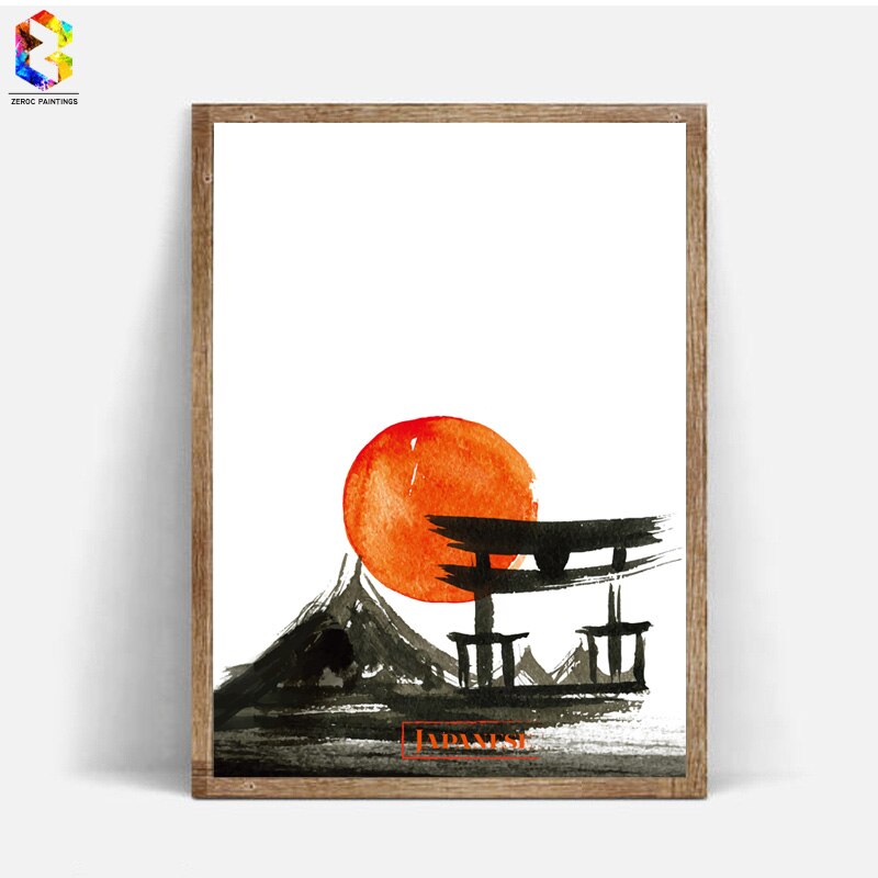 Japanese posters in the "Ink Drawing" style