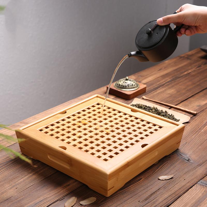 "Japanese Ceremony" high-quality tea tray in natural bamboo