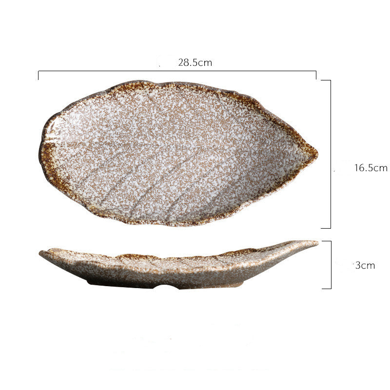 "Tsujita" Ceramic Leaf Plate