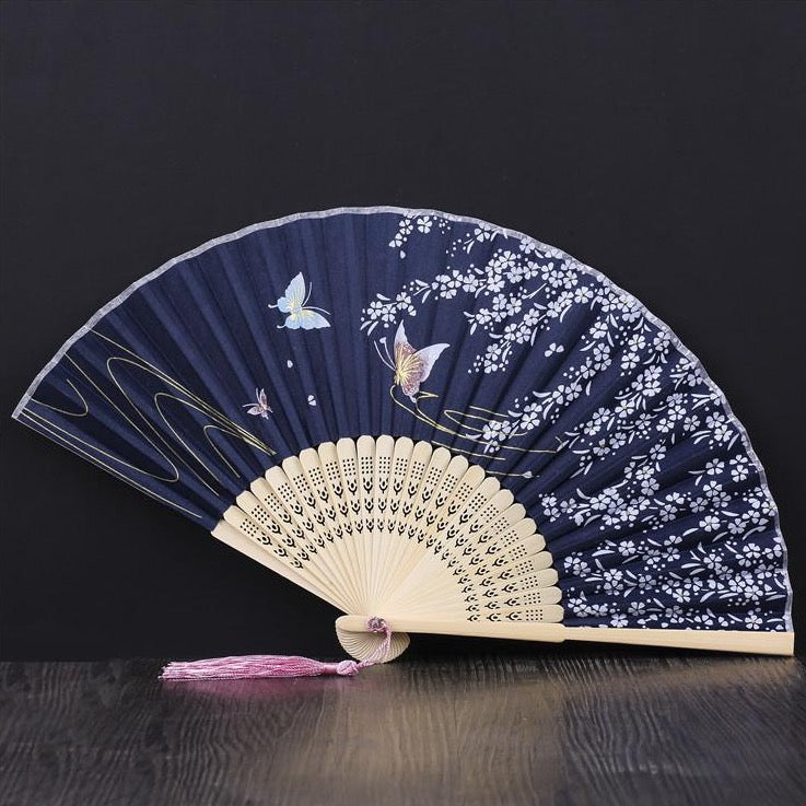 Japanese bamboo and satin fabric fans – Japan at Home UK